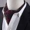 Men's Black with Red Swirl Design Ascot Cravat