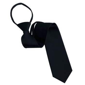 Mens Black Zipper Tie