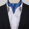Men's Blue & Black Interlocking Design Ascot Cravat