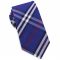 Royal Blue, Red & White Tartan Plaid Slim Tie