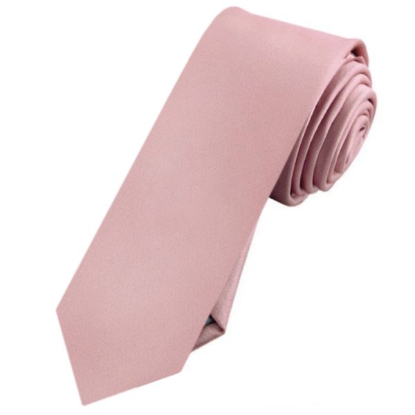 Mens Blush Dusky Pink Skinny Tie | NZ Ties