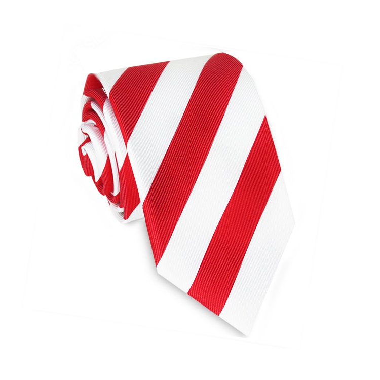 Red & White Stripes Boys Tie