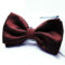 Burgundy Red Check Bow Tie