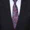 Burgundy Red with Light Blue Paisley Mens Tie