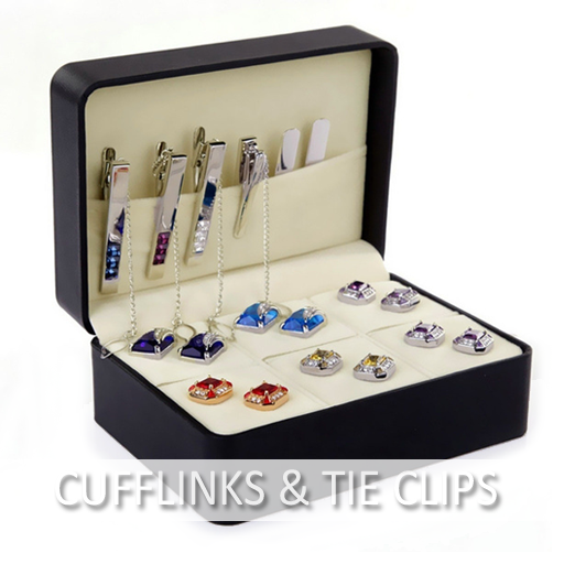 cufflinks and tie clips