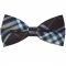 Dark Brown With Green, White & Copper Plaid Bow Tie