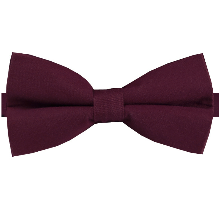 Dark Burgundy Cotton Men's Bow Tie