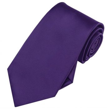 Mens Dark Purple Extra Long Tie