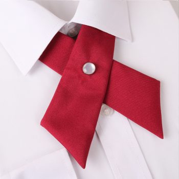 Scarlet Red Cross Style Bow Tie
