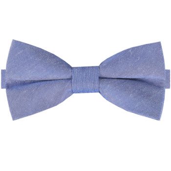 Denim Blue Cotton Mens Bow Tie