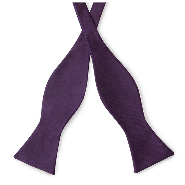 Grape Eggplant Self Tie Bow Tie