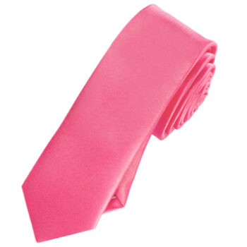 Mens Hot Pink Skinny Tie