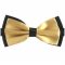 Light Gold With Black Back Bow Tie
