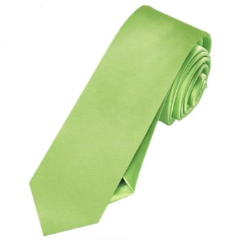 Mens Lime Green Skinny Tie