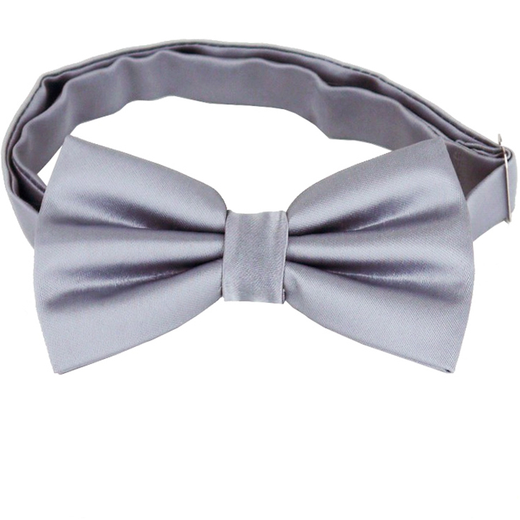 Mid Silver Grey Bow Tie