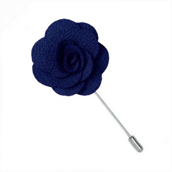 Midnight Blue Floral Lapel Pin