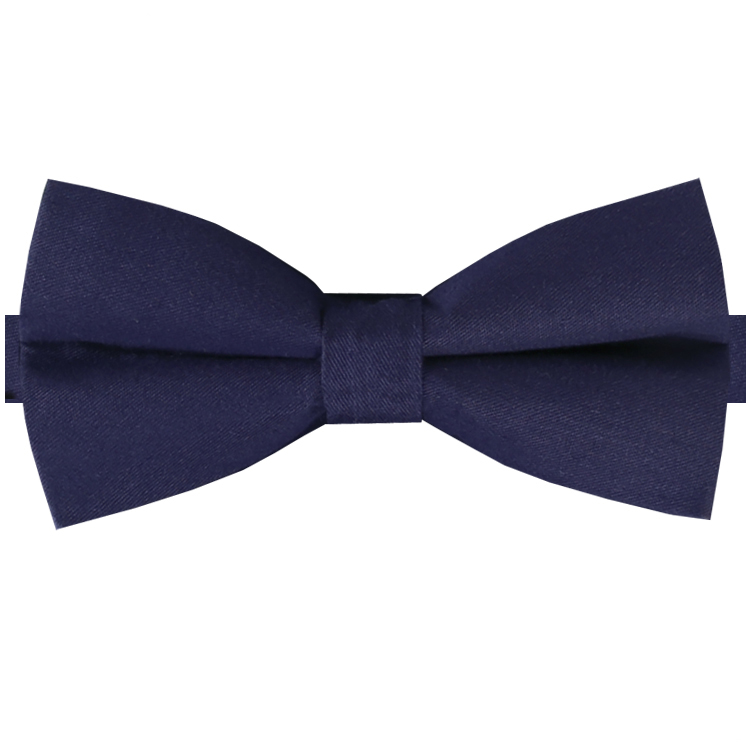 Dark Indigo Blue Cotton Men's Bow Tie