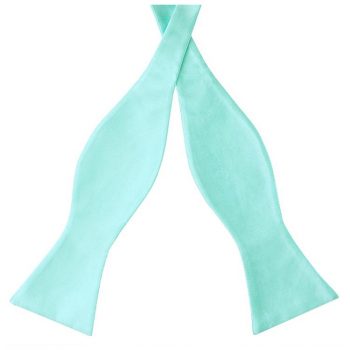 Mint Green Tiffany Self Tie Bow Tie