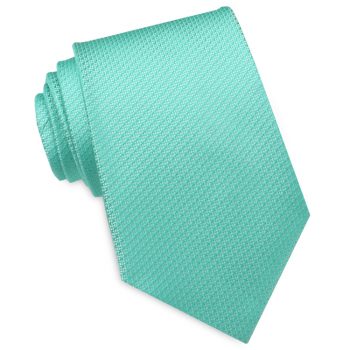 Mint Green Woven Texture Mens Tie