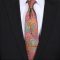 Pink With Orange And Blue Floral Mens Tie