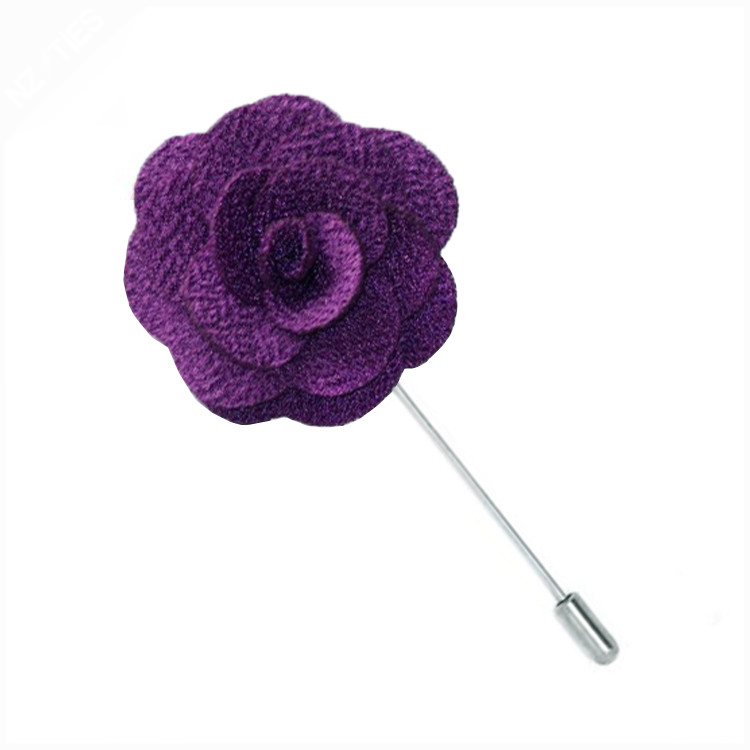 Purple Floral Lapel Pin