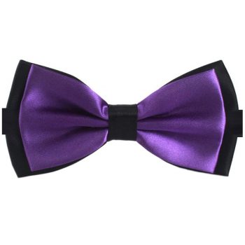 Purple With Black Back Bow Tie