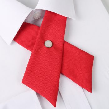 Cherry Red Cross Style Bow Tie