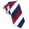 Scarlet, White & Blue Stripes Tie