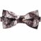 Sepia Print Floral Bicast Leather Bow Tie