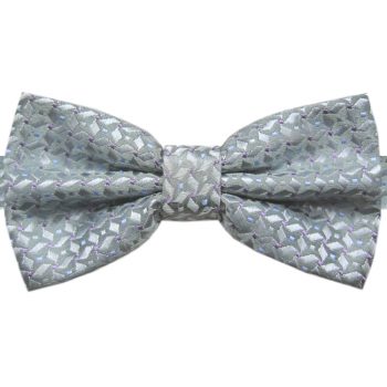 Silver With Pinwheel Texture Bow Tie