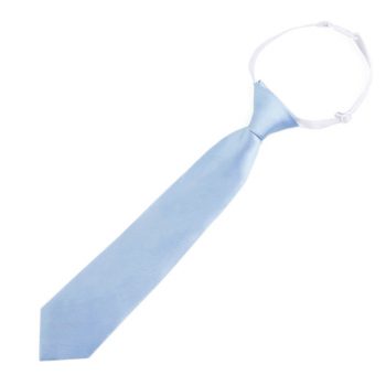 Boys Sky Baby Blue Pre-Tied Elastic Tie