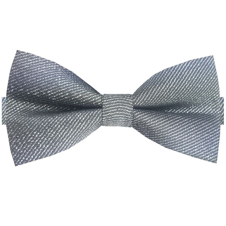Sparkly Silver Bow Tie