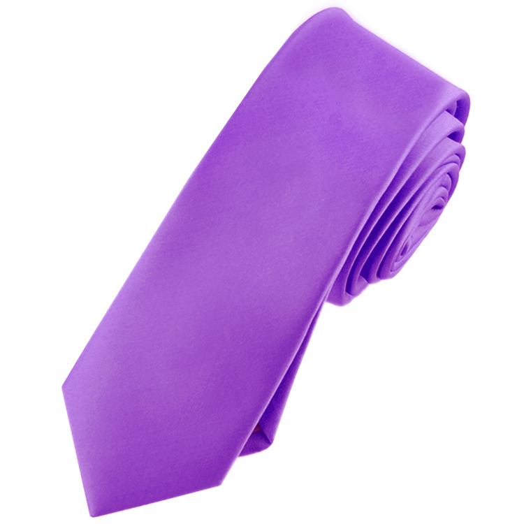 Mens Violet Purple Skinny Tie