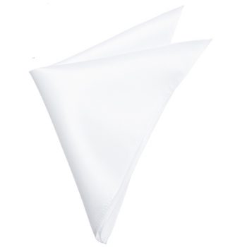 White Pocket Square Handkerchief