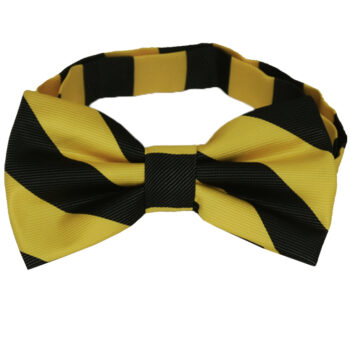 Yellow & Black Stripes Bow Tie