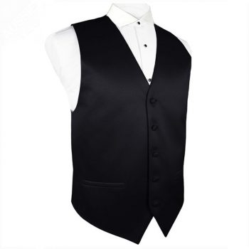 Boy’s Black Waistcoat Vest 28″ / 72cm 3XS