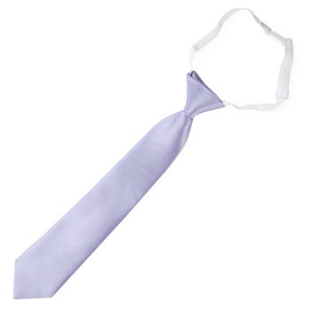 Boys Lavender Lilac Pre-Tied Elastic Tie