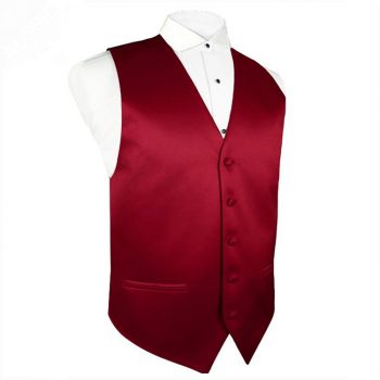 Mens Scarlet Red Waistcoat Vest