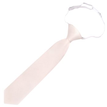 Boys Nude Pale Pink Pre-Tied Elastic Tie