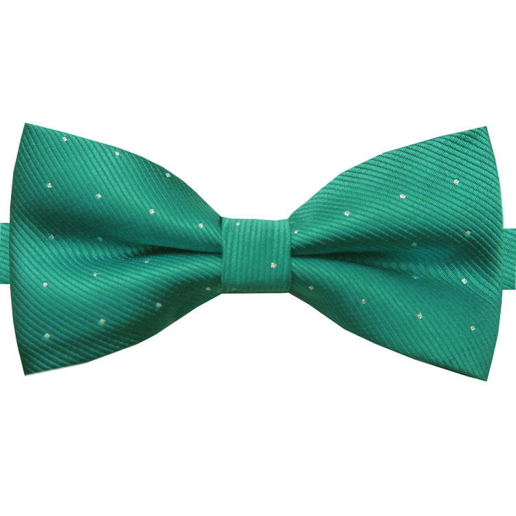 Emerald Green with Small Dots Bow Tie