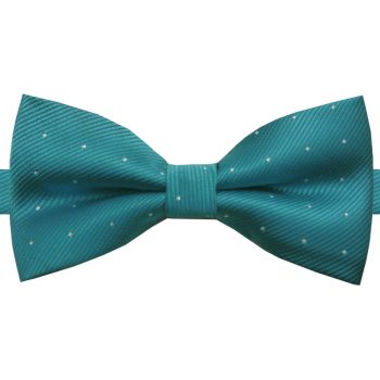 Teal With Small Dots Bow Tie