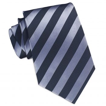 Black And Silver Stripes Mens Tie