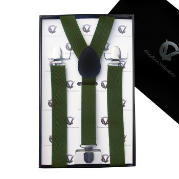 Olive Green Y2.5cm Men’s Braces Suspenders