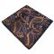 Dark Blue With Gold Paisley Pocket Square