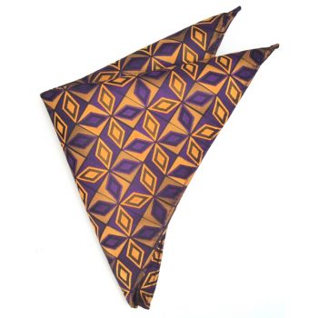 Purple & Orange Prism Design Pocket Square