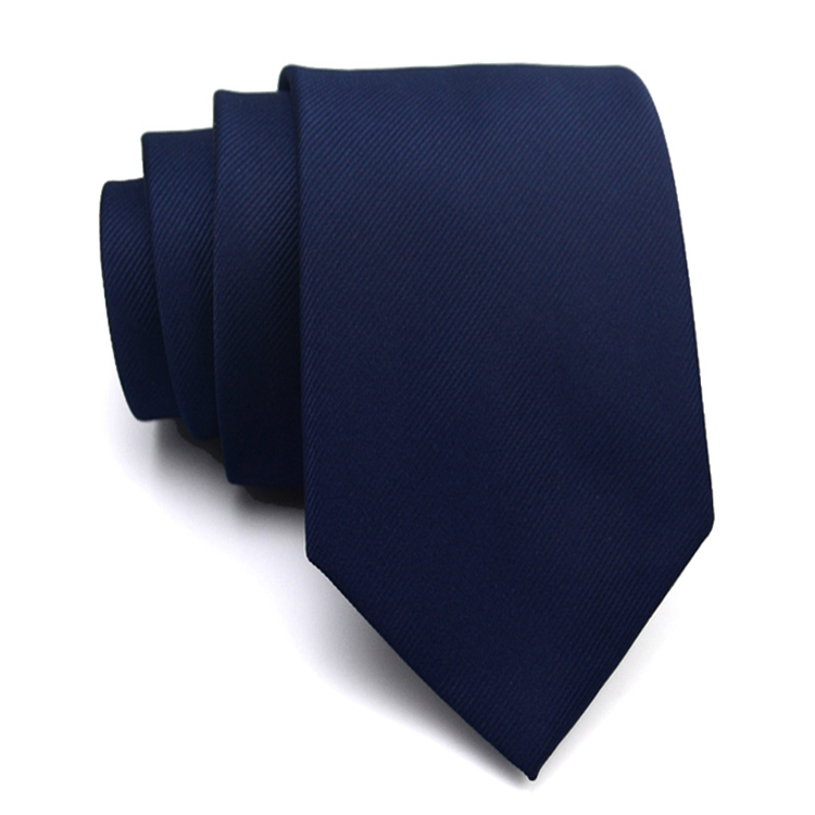 Dark Blue Ribbed Men's Tie
