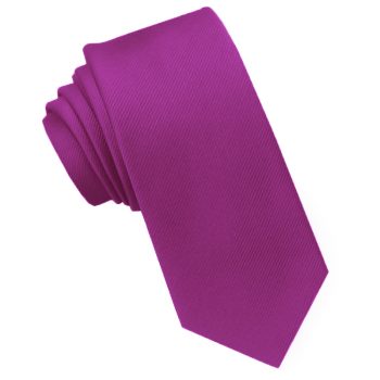 Boysenberry Purple Ribbed 6cm Mens Slim Tie