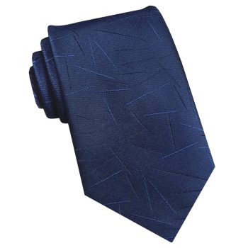 Dark Blue With Abstract Lines Slim Tie