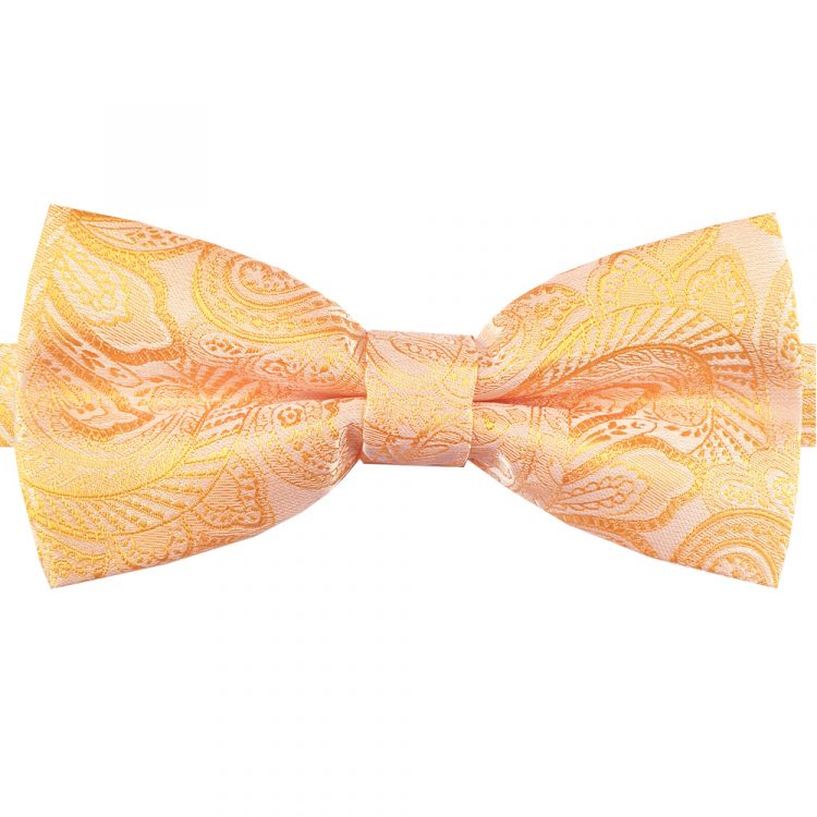 Yellow Paisley Design Bow Tie