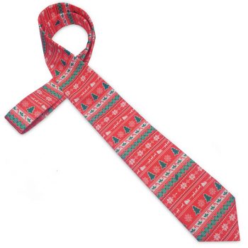 Red, Green & White Ugly Christmas Sweater Tie
